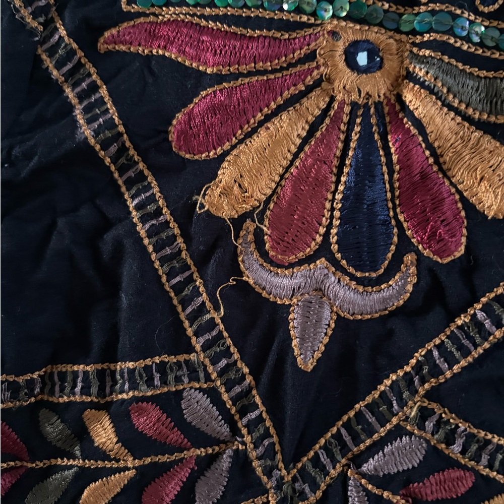 Free People Isabella Embroidered Jersey Tank SMALL - Picture 3 of 6